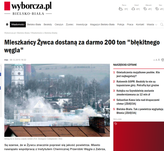 wyborcza pl Błękitny Węgiel